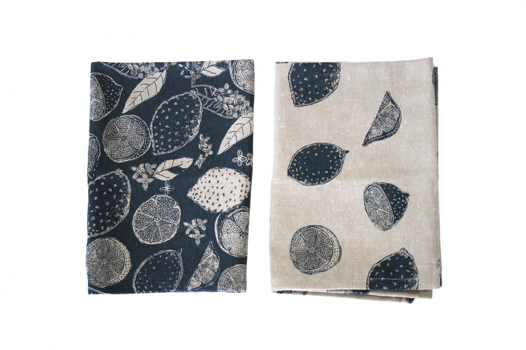 Tea Towel Set Marmalade Dark Blue