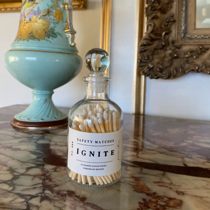 Matches in Glass Apothecary Jar