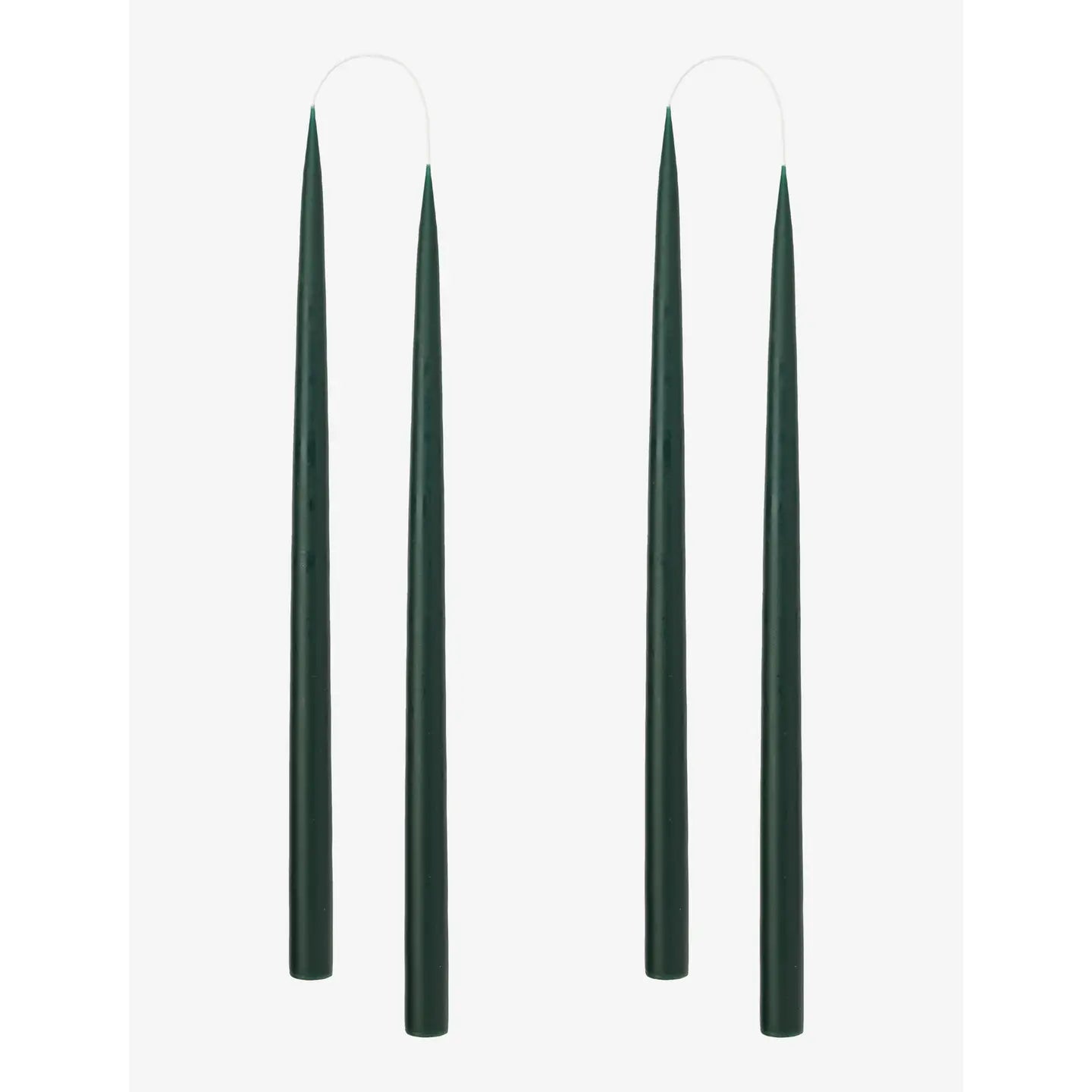 Danish Taper Forest Green Candle 10"