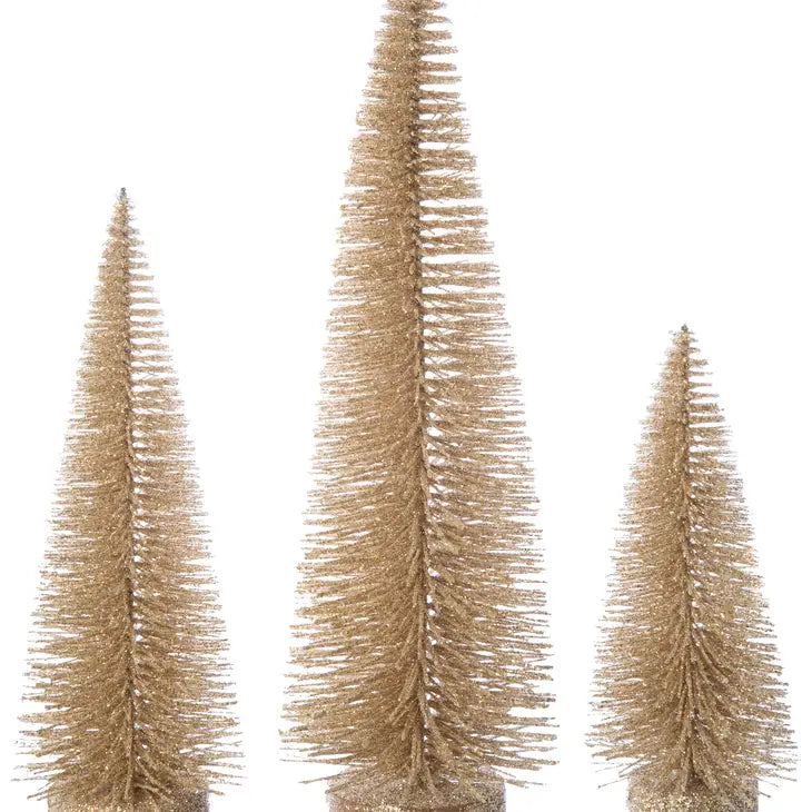 Decorative Christmas Glitter Bottle Brush Trees