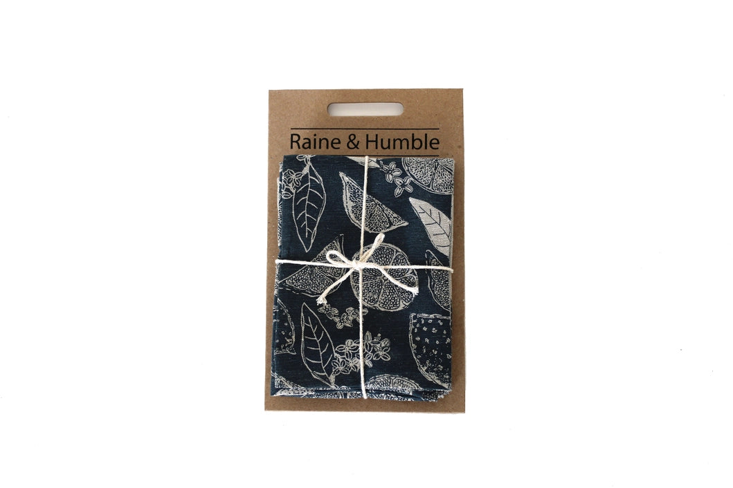 Tea Towel Set Marmalade Dark Blue