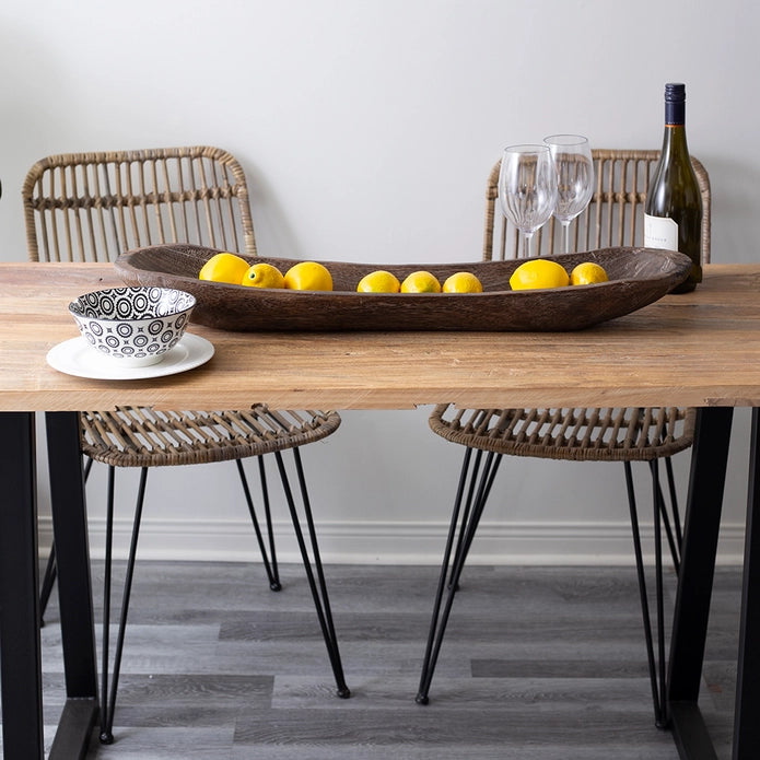 Wood Oval Bowl 30 Inch