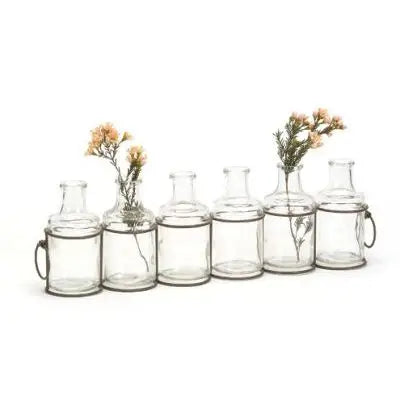 Black Wire with 6 Glass Jars