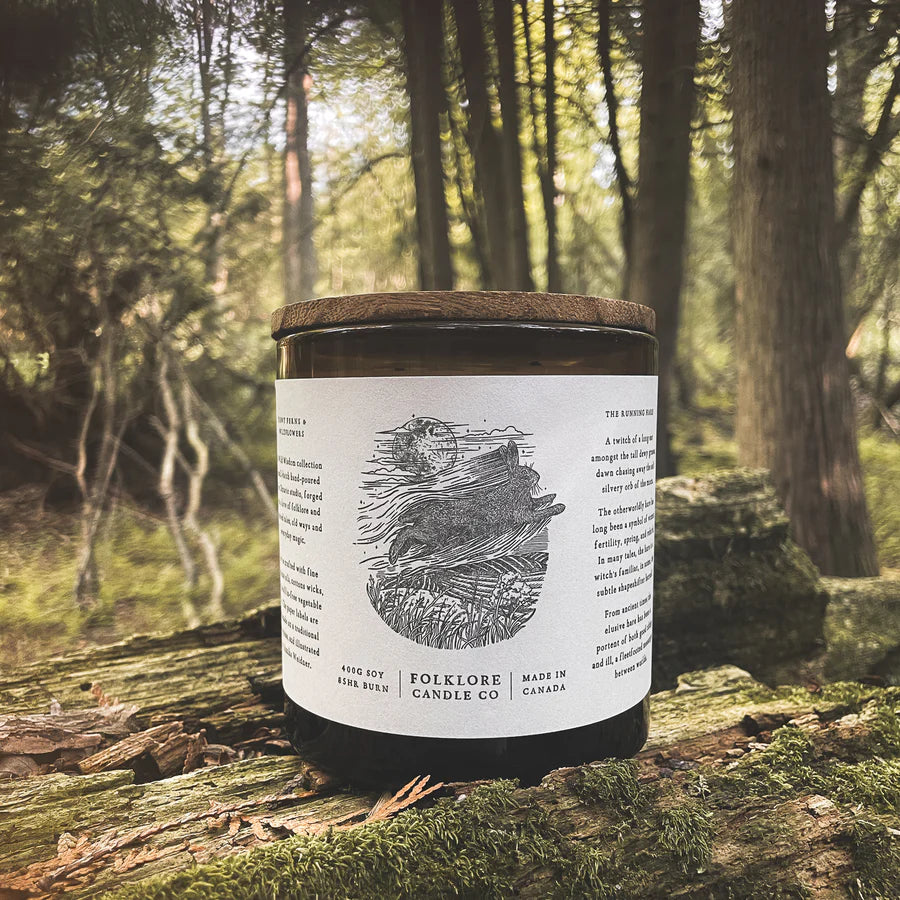 Folklore Candle Co. Wild Wisdom: The Running Hare