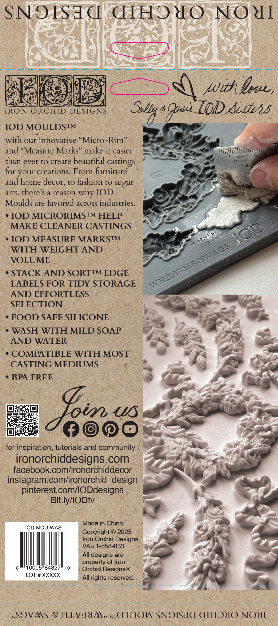 IOD Mould - Wreath and Swags