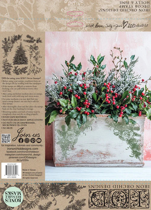 Holly & Pine Stamp