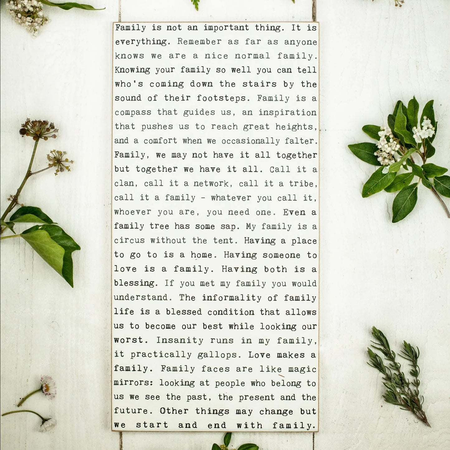 Family Typewriter Sign