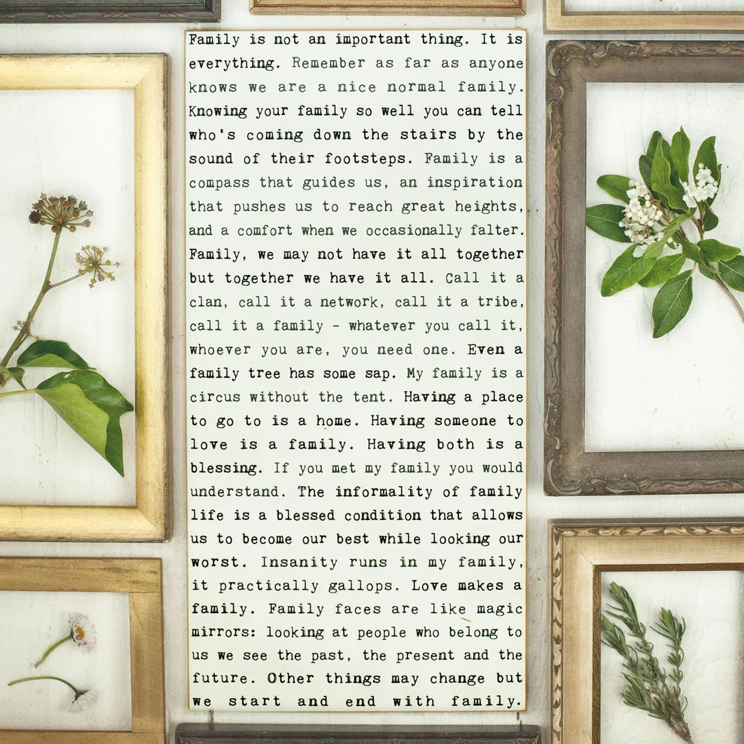 Family Typewriter Sign