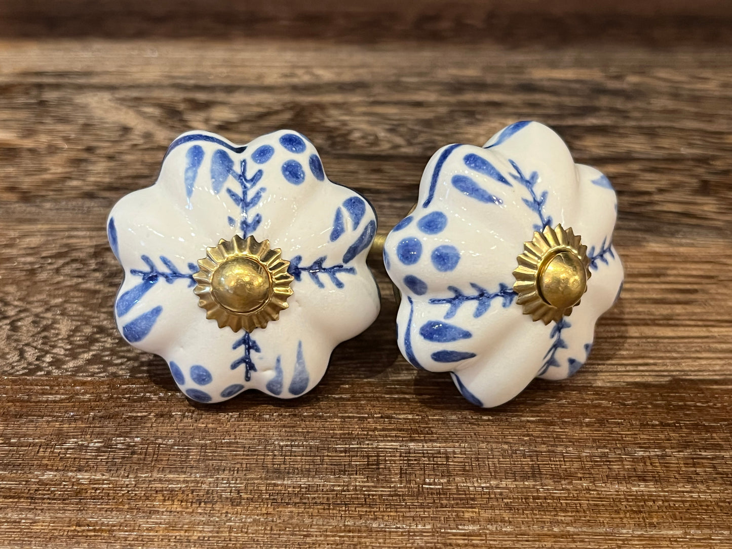 Ceramic Pumpkin Leaf Knob