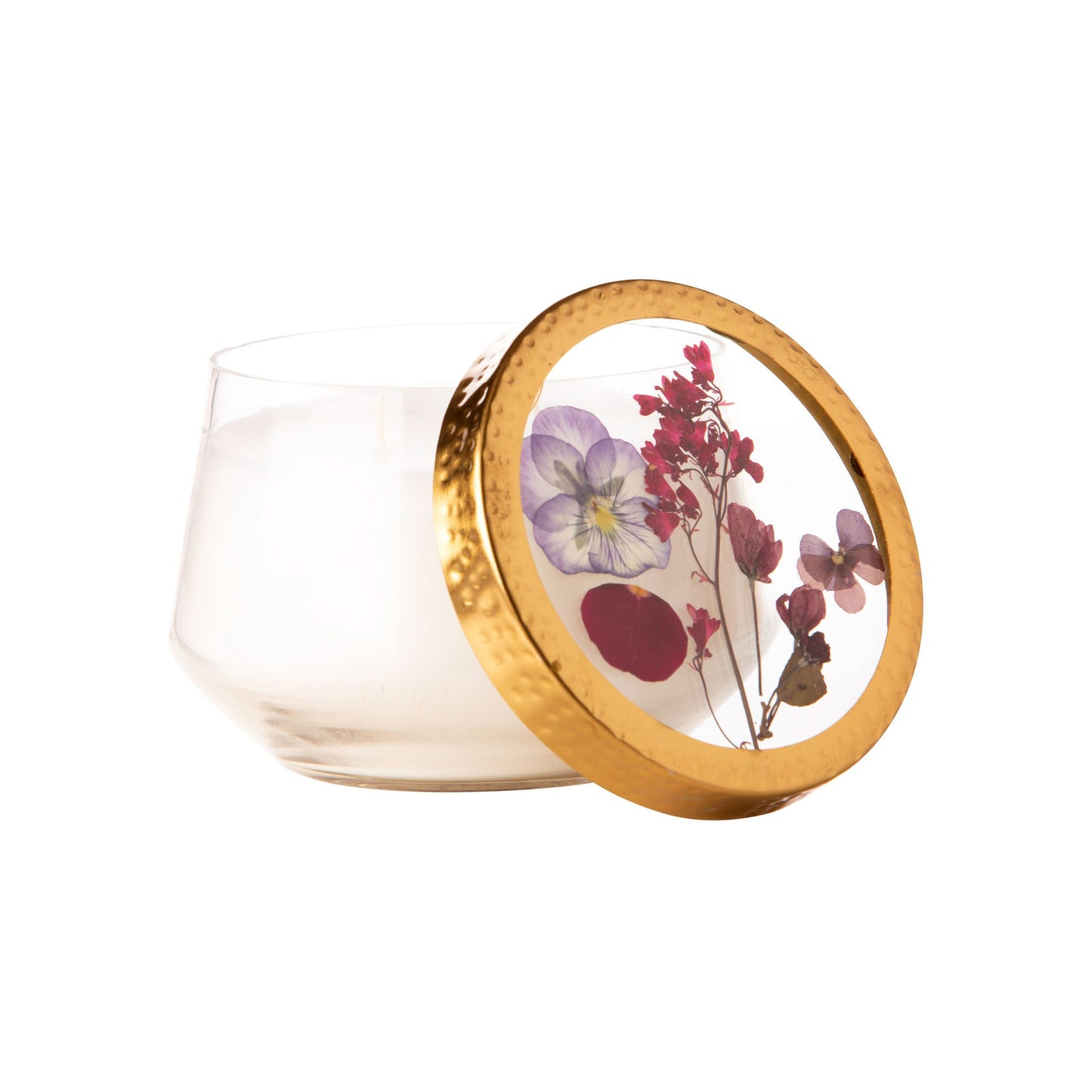 Rosy Rings Wild Plum & Cannabis Pressed Flower Candle - Large