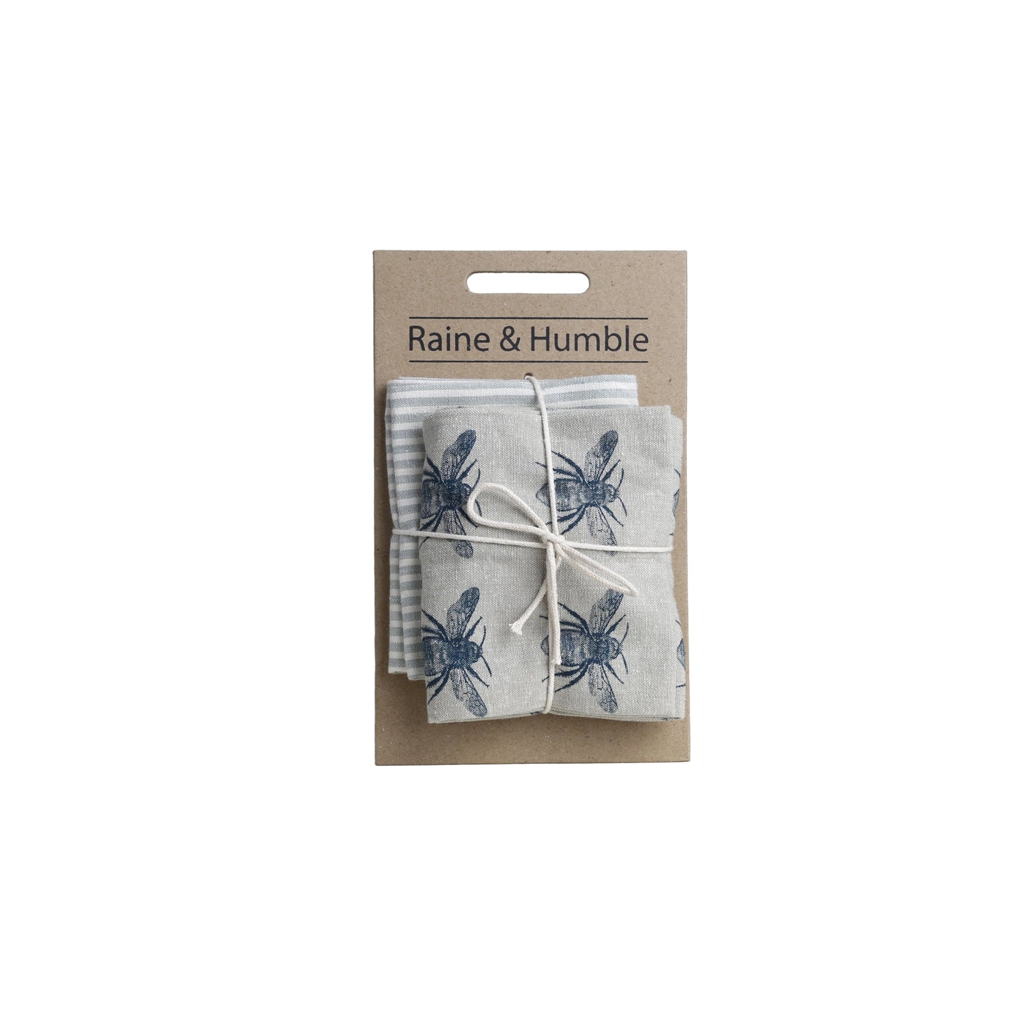 Tea Towel Pack Prussian Blue Honey Bee