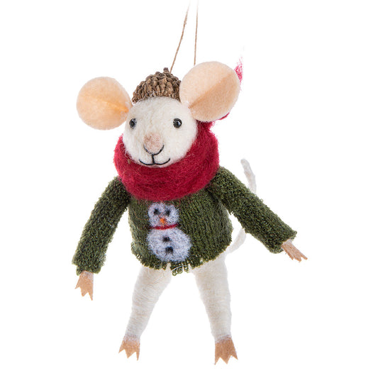 Mouse in Sweater Ornament