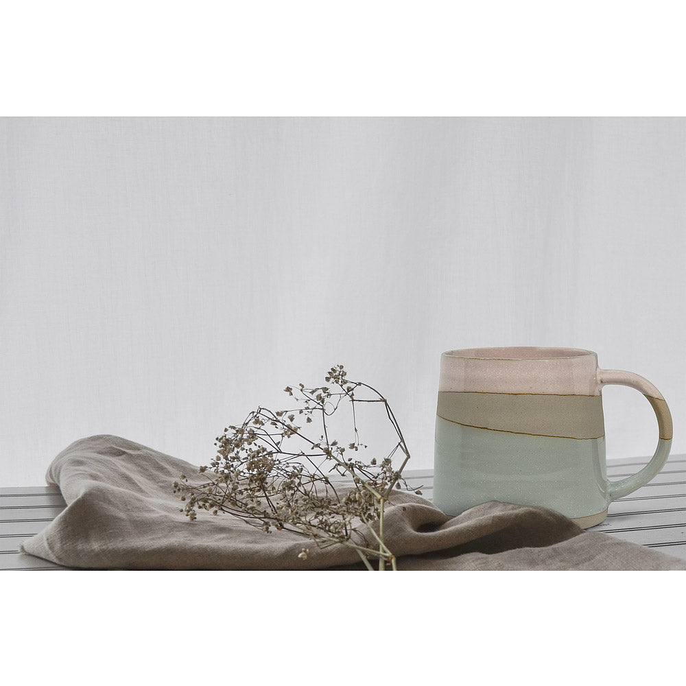 Rustic Style Pink Blue Mug