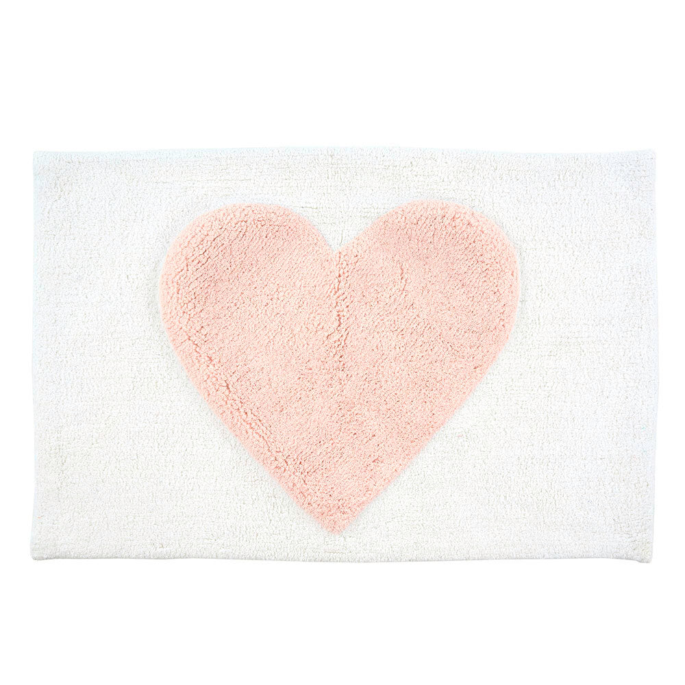 INDABA BATH MAT, PINK HEART