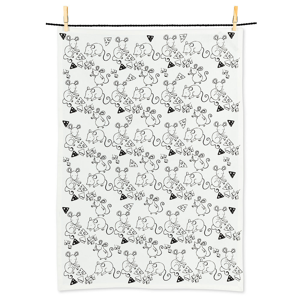 Mice & Cheese Tea Towel