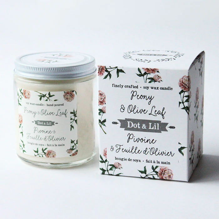 Dot & Lil Peony & Olive Leaf Candle