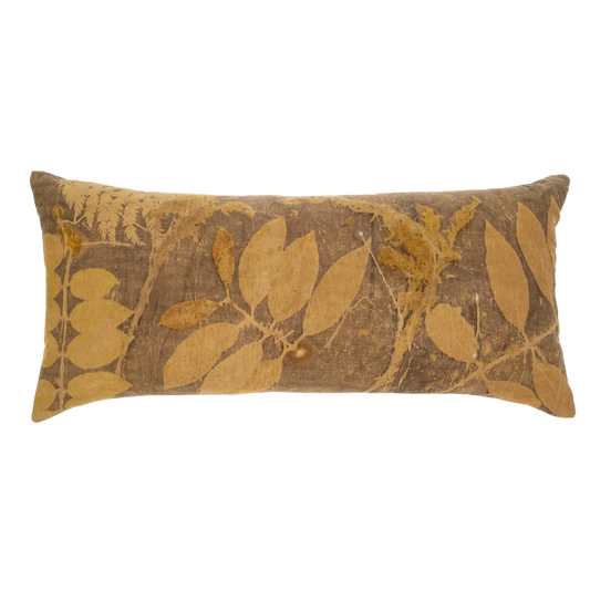 Linen Eco Print Pillow Earth