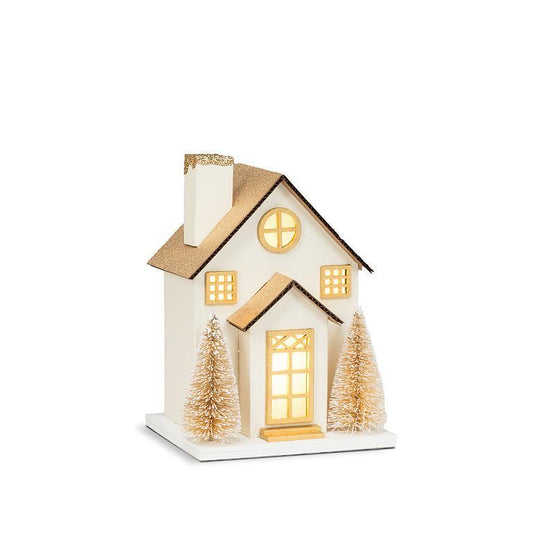Glitter House with LED Lights - Small
