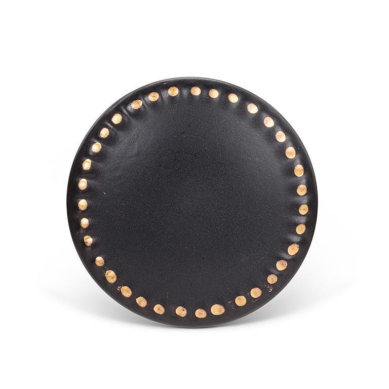 Matte Knob with Gold Dot Edge