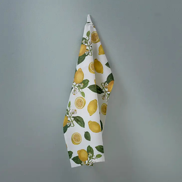 Lemons 100% Organic Cotton Tea Towel- Made In Europe