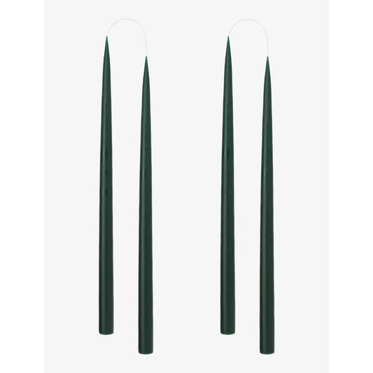 Danish Taper Forest Green Candle  10"