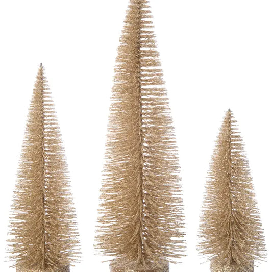 Decorative Christmas Glitter Bottle Brush Trees