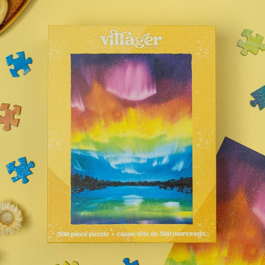 Villager Puzzle Rainbow Northern  Lights