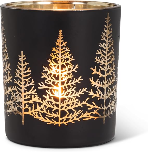 Black & Gold Tree Tealight Holder- Large