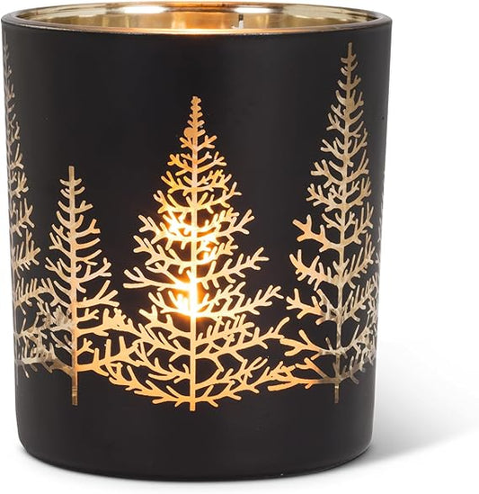 Black & Gold Tree Tealight Holder- Large