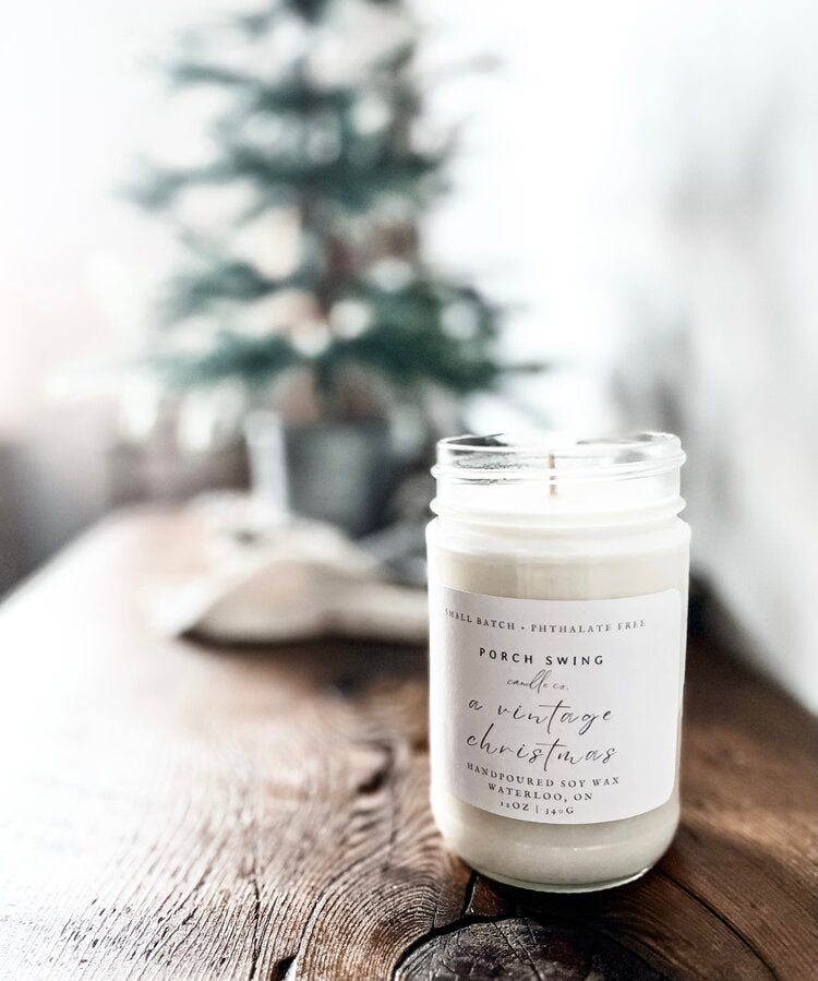 Porch Swing Candle Co. A Vintage Christmas (12 Oz)