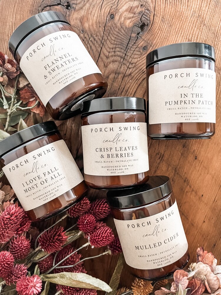 Porch Swing Candle Co. Fall Scents