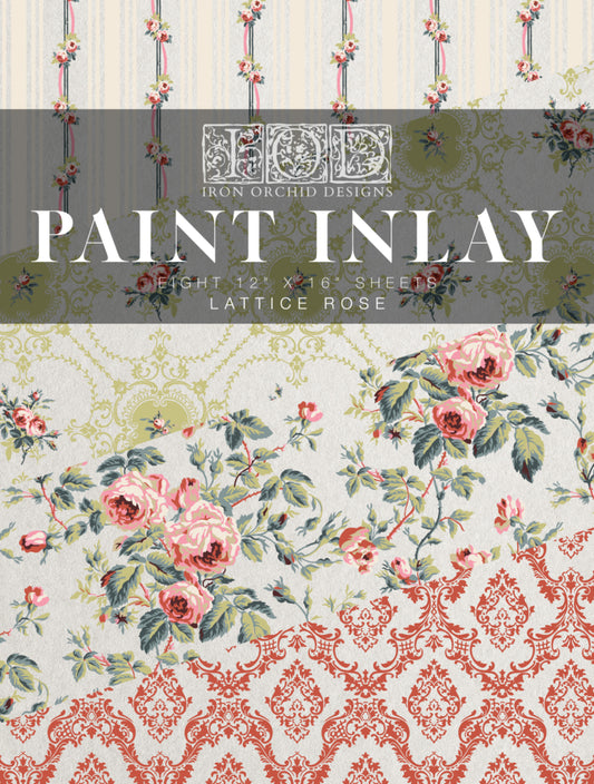 Paint Inlay - Lattice Rose By IOD