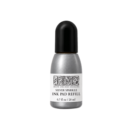 IOD Silver Sparkle Decor Refill Bottle