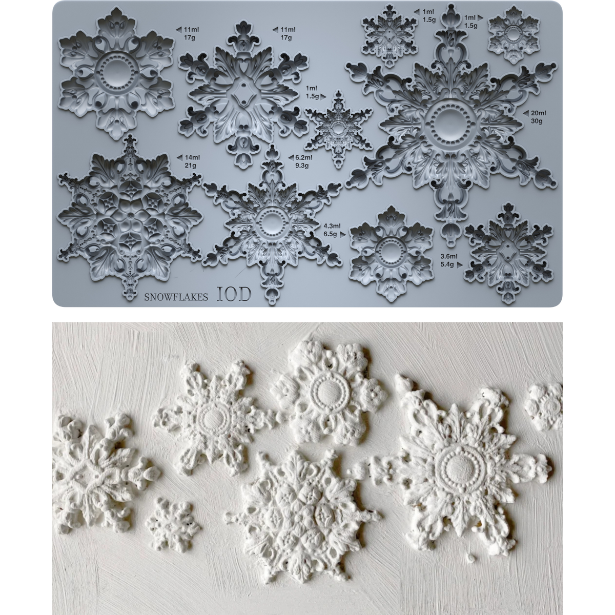 IOD Mould Snowflakes