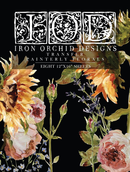 Iron Orchid Design - Painterly Florals Transfer