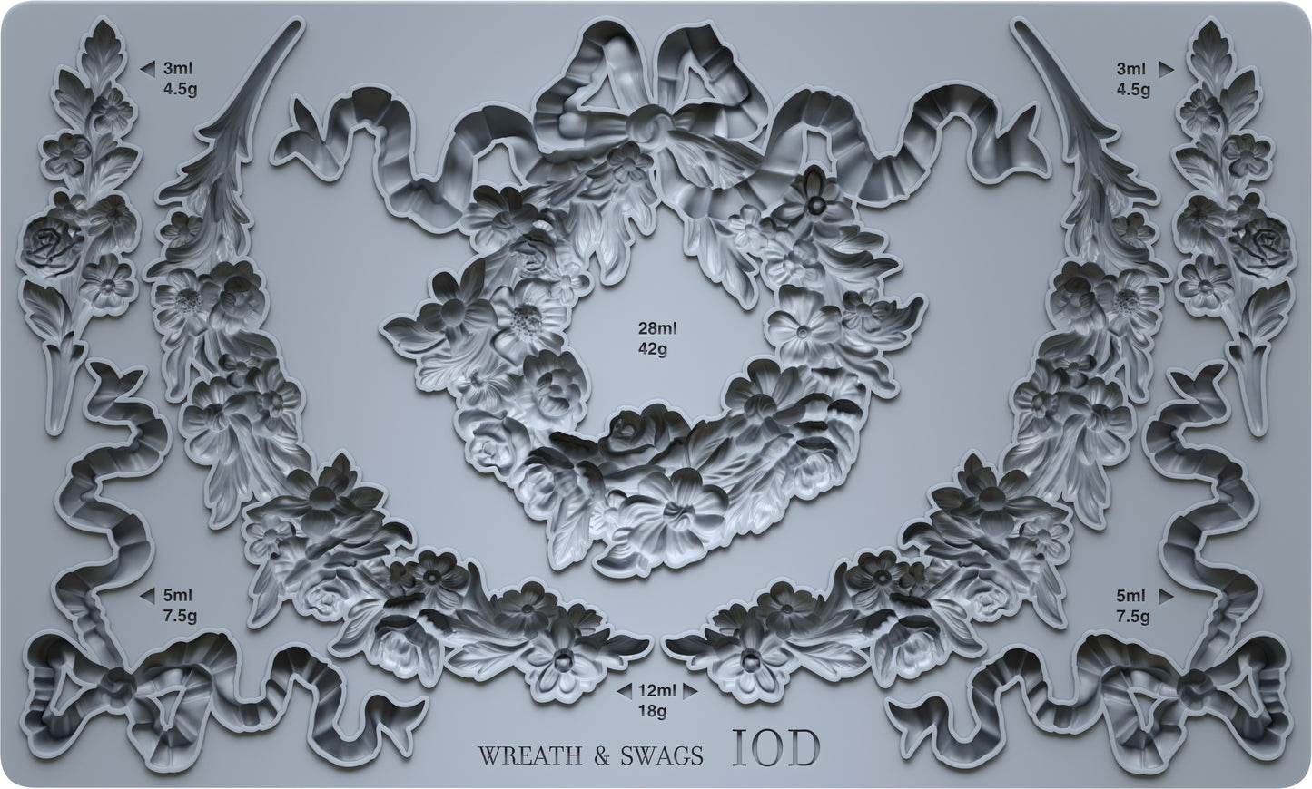 IOD Mould - Wreath and Swags