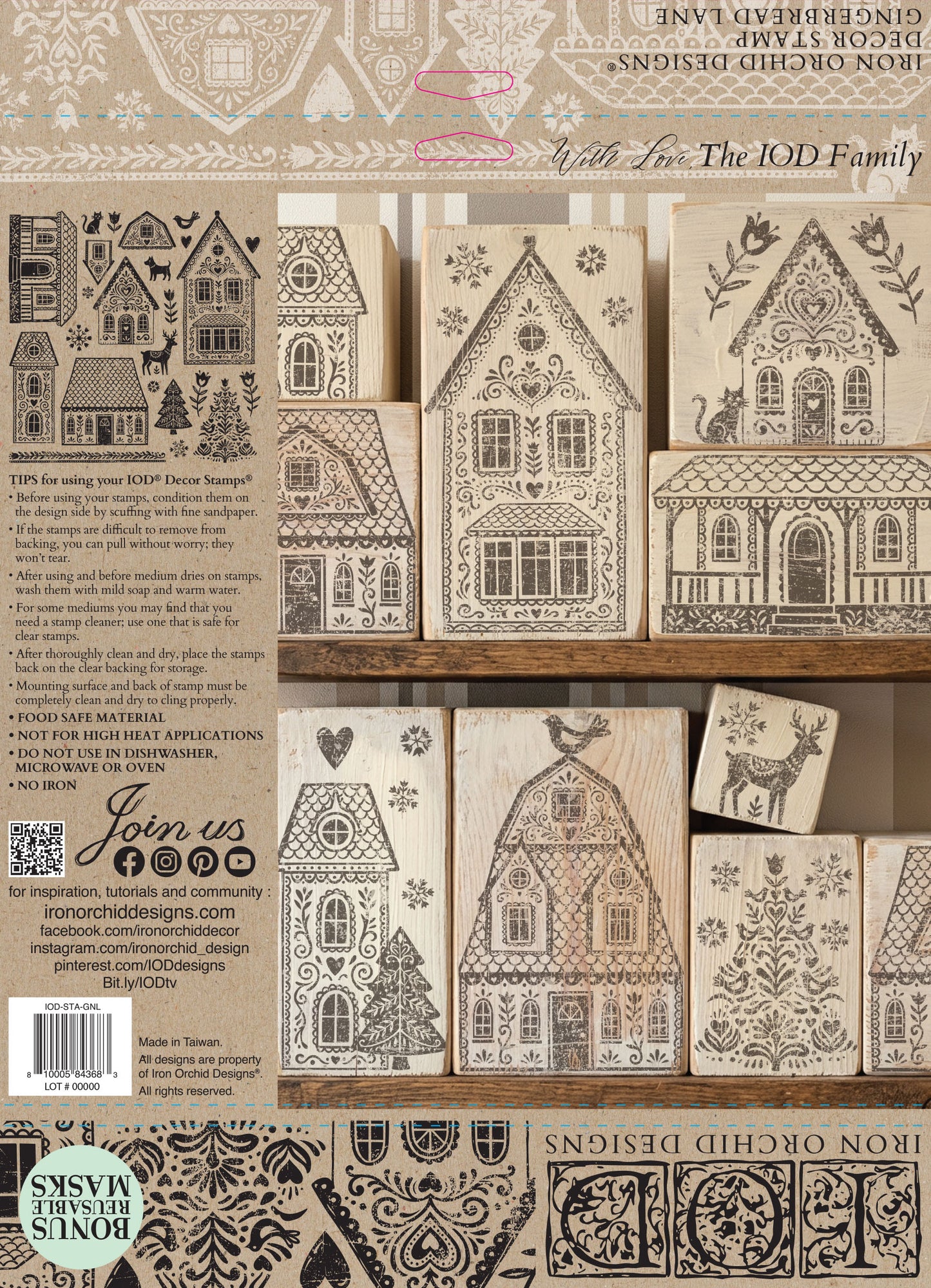 IOD Stamp Gingerbread Lane