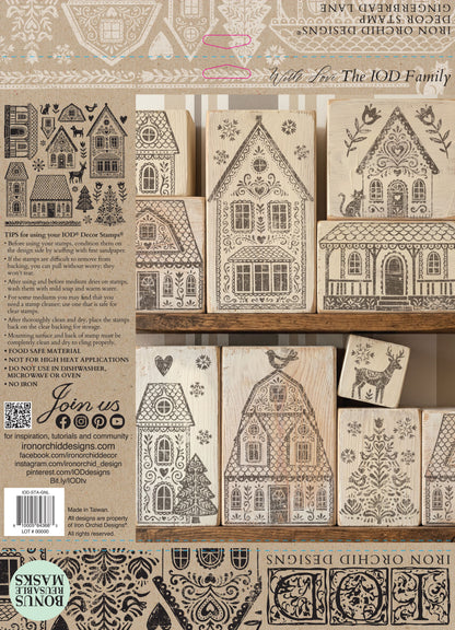 IOD Stamp Gingerbread Lane