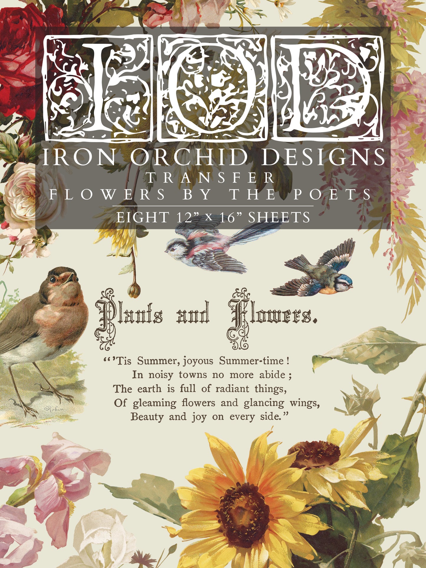 IOD Decor Transfer - Flowers by the Poets