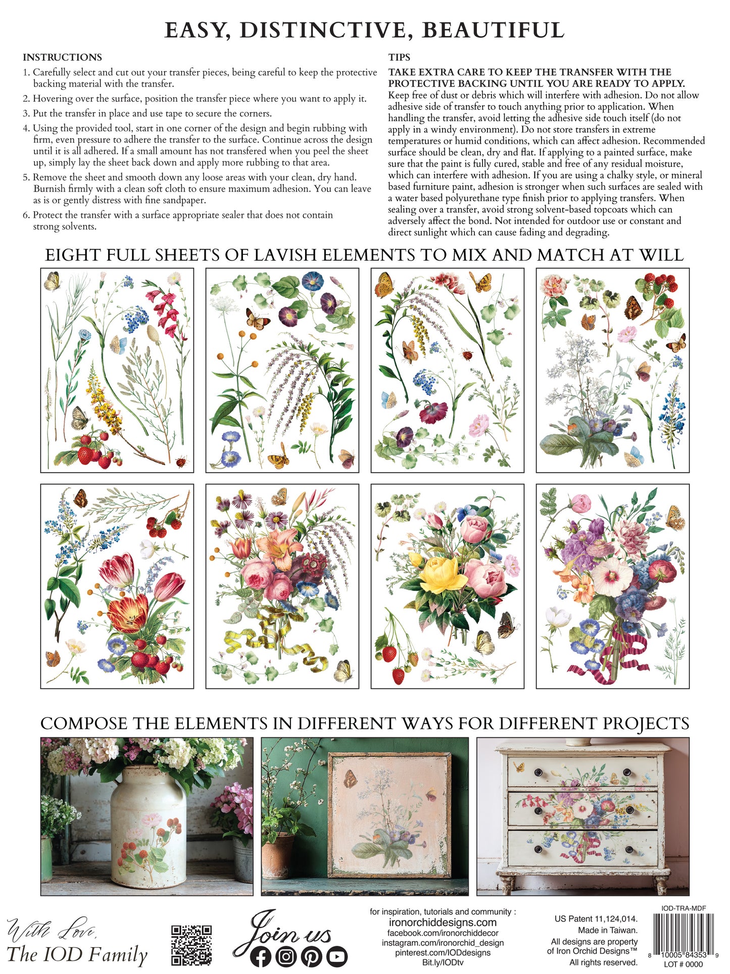 IOD Decor Transfer - Marché des Fleurs