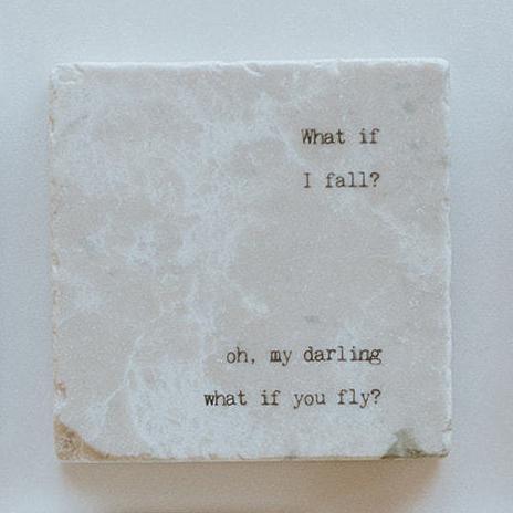 Marble Coaster - What If I Fall By Cedar Mountain Studio
