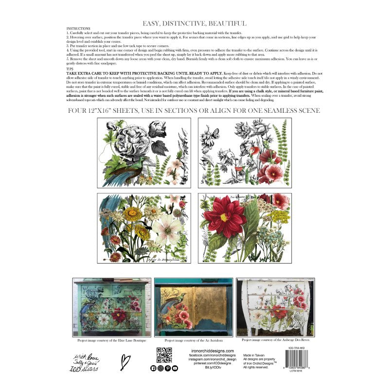 Decor Transfer - Midnight Garden By IOD