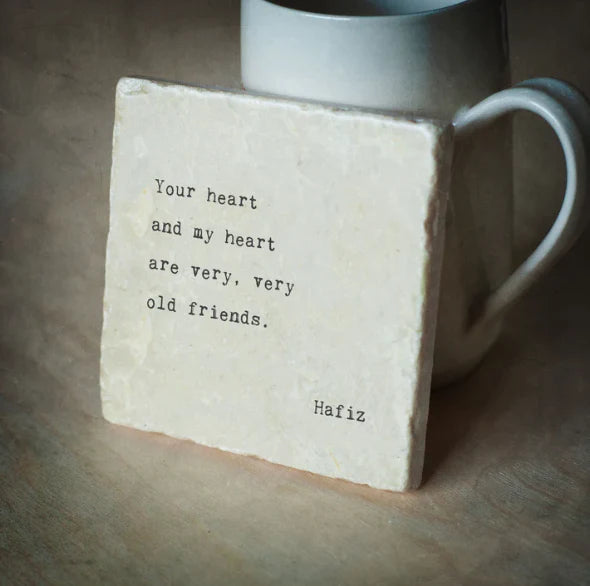 Your Heart & My Heart Marble Coaster