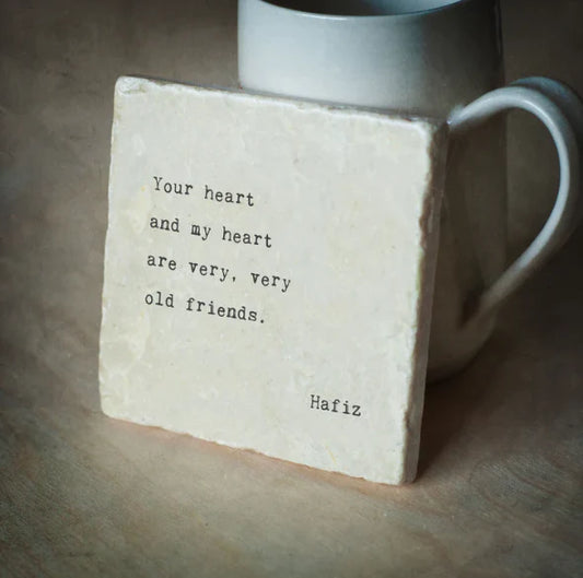 Your Heart & My Heart Marble Coaster