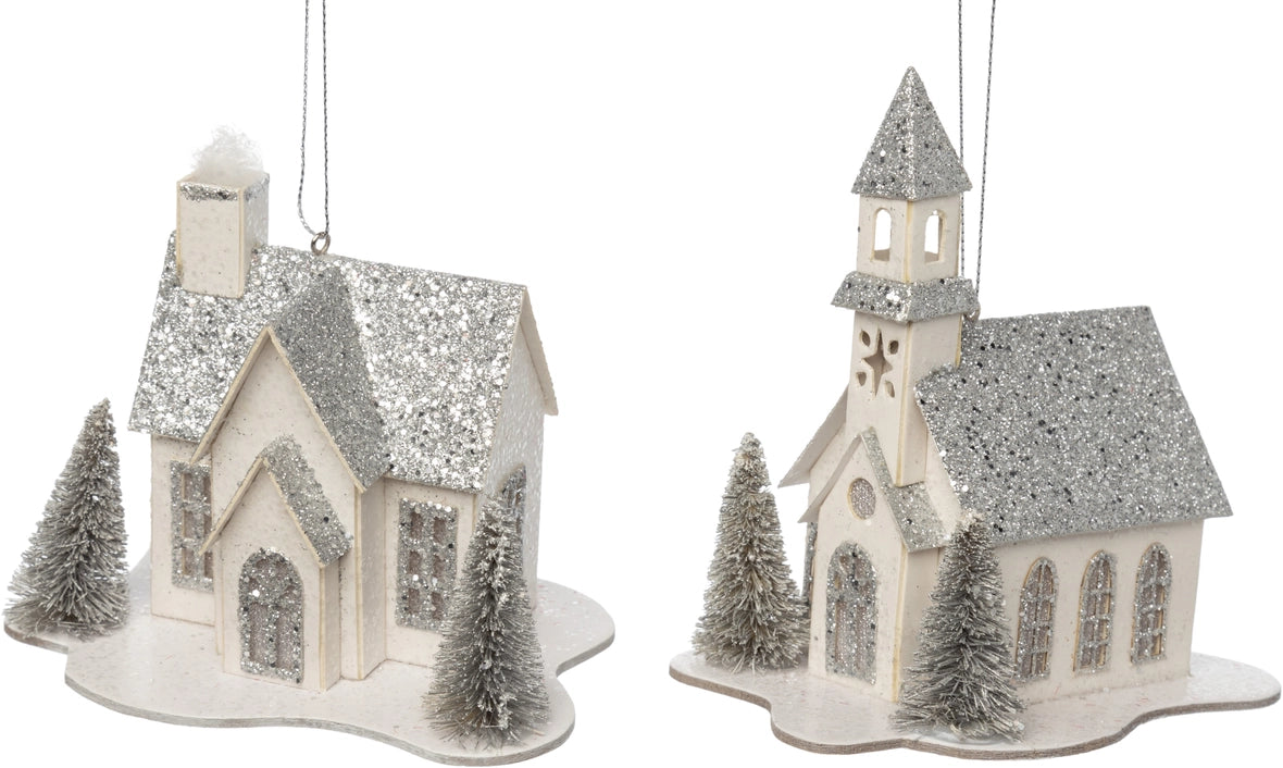 LED - Glitter Paper House & Glitter Church