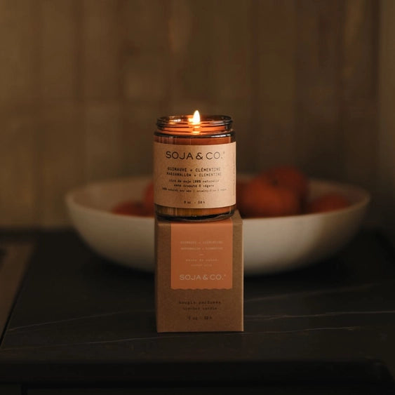 Soy Wax Candle | Marshmallow + Clementine