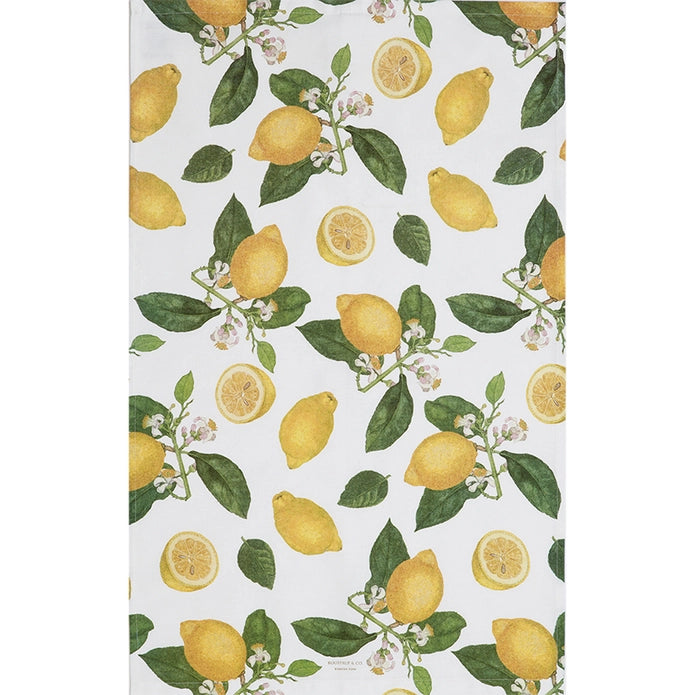 Lemon 100% Organic Cotton Tea Towel- Made In Europe