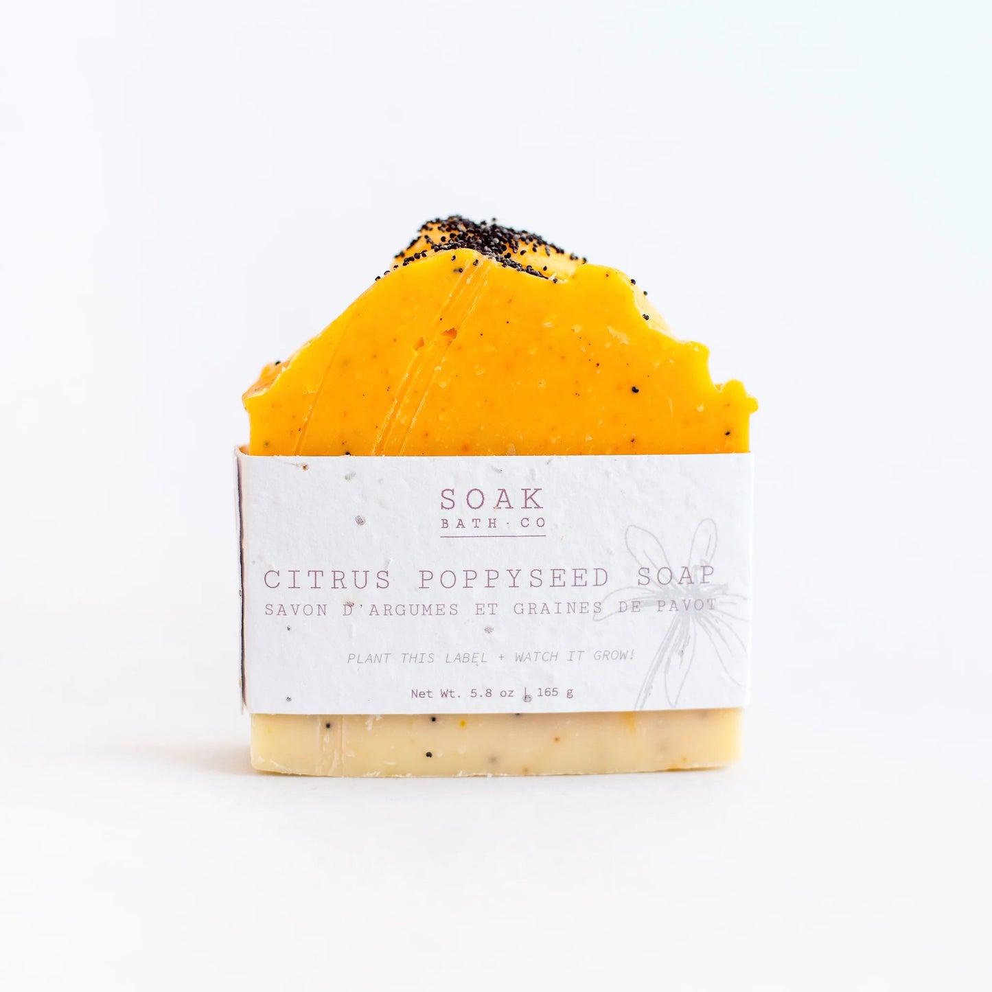SOAK Bath Co. - Citrus Poppy Seed Soap Bar