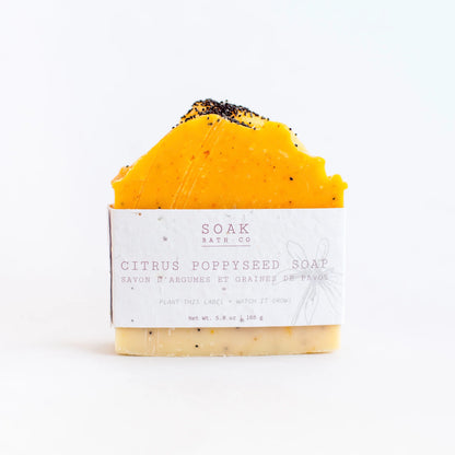 SOAK Bath Co. - Citrus Poppy Seed Soap Bar