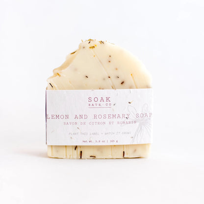 SOAK Bath Co. - Lemon and Rosemary Soap Bar